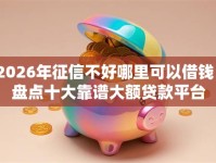 2026年征信不好哪里可以借钱？盘点十大靠谱大额贷款平台