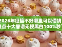 2026年征信不好哪里可以借钱？盘点十大靠谱无视黑白100%秒下网贷平台