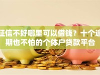征信不好哪里可以借钱？十个逾期也不怕的个体户贷款平台
