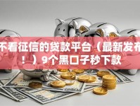 不看征信的贷款平台（最新发布！）9个黑口子秒下款