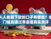 人人都能下款的口子有哪些？低门槛高通过率渠道真实测评
