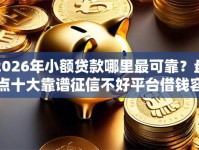 2026年小额贷款哪里最可靠？盘点十大靠谱征信不好平台借钱容易通过