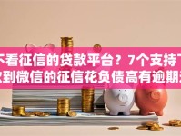 不看征信的贷款平台？7个支持下款到微信的征信花负债高有逾期还能下款的口子
