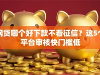网贷哪个好下款不看征信？这5个平台审核快门槛低
