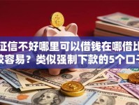 征信不好哪里可以借钱在哪借比较容易？类似强制下款的5个口子参考