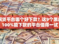 网贷平台哪个好下款？这9个黑户100%能下款的平台值得一试