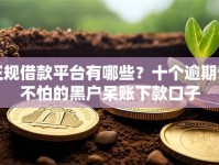 正规借款平台有哪些？十个逾期也不怕的黑户呆账下款口子
