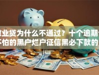 微业贷为什么不通过？十个逾期也不怕的黑户烂户征信黑必下款的口子