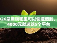 2026急用钱哪里可以快速借到，差4000元就选这5个平台