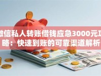 微信私人转账借钱应急3000元攻略：快速到账的可靠渠道解析