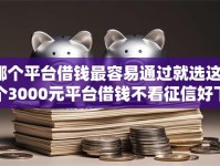 哪个平台借钱最容易通过就选这6个3000元平台借钱不看征信好下款的