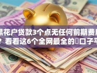 黑花户贷款3个点无任何前期费用？看看这6个全网最全的黒口子平台怎么样
