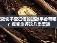 放款快不查征信的贷款平台有哪些？真实测评这几类渠道