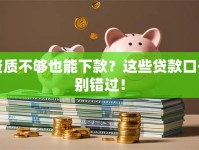 资质不够也能下款？这些贷款口子别错过！