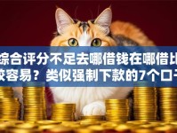 综合评分不足去哪借钱在哪借比较容易？类似强制下款的7个口子参考