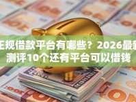 正规借款平台有哪些？2026最新测评10个还有平台可以借钱