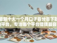 最新十大一个月口子百分百下款的平台，专治哪个平台借钱最容易通过