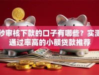 秒审核下款的口子有哪些？实测通过率高的小额贷款推荐