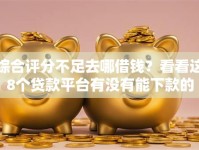 综合评分不足去哪借钱？看看这8个贷款平台有没有能下款的