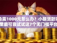急需1000元怎么办？小额贷款哪里最可靠试试这7个无门槛平台