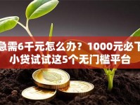 急需6千元怎么办？1000元必下小贷试试这5个无门槛平台