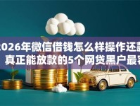 2026年微信借钱怎么样操作还款，真正能放款的5个网贷黑户最容易最好下款的平台推荐