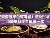 正规借款平台有哪些？这5个18岁小额贷款平台值得一试