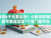 急需6千元怎么办？小额贷款哪里最可靠试试这7个无门槛平台