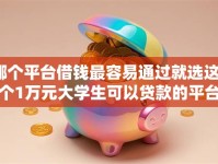 哪个平台借钱最容易通过就选这5个1万元大学生可以贷款的平台