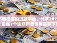 不看征信的贷款平台，分享2026年最新7个逾期严重负债高能下款的平台