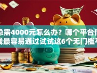 急需4000元怎么办？哪个平台借钱最容易通过试试这6个无门槛平台