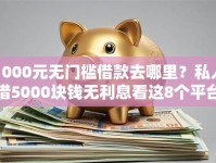 1000元无门槛借款去哪里？私人借5000块钱无利息看这8个平台