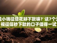 盈小钱征信花好下款嘛？这7个无视征信秒下款的口子值得一试