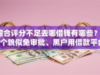综合评分不足去哪借钱有哪些？10个貌似免审批、黑户用借款平台可贷到款合集