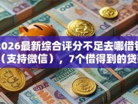 2026最新综合评分不足去哪借钱（支持微信），7个借得到的贷款平台无私分享