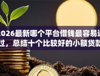 2026最新哪个平台借钱最容易通过，总结十个比较好的小额贷款app！