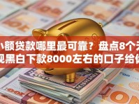 小额贷款哪里最可靠？盘点8个无视黑白下款8000左右的口子给你参考