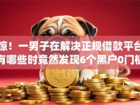 惊！一男子在解决正规借款平台有哪些时竟然发现6个黑户0门槛贷款app，事后分享了出来