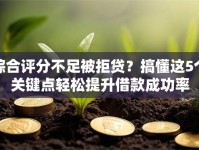 综合评分不足被拒贷？搞懂这5个关键点轻松提升借款成功率