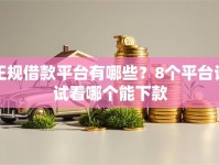 正规借款平台有哪些？8个平台试试看哪个能下款
