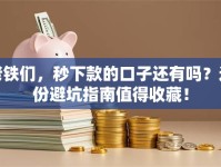 老铁们，秒下款的口子还有吗？这份避坑指南值得收藏！