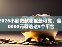 2026小额贷款哪里最可靠，差20000元就选这5个平台