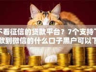 不看征信的贷款平台？7个支持下款到微信的什么口子黑户可以下款