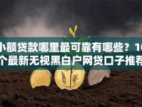 小额贷款哪里最可靠有哪些？10个最新无视黑白户网贷口子推荐给你