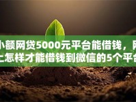 小额网贷5000元平台能借钱，网上怎样才能借钱到微信的5个平台介绍