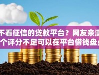 不看征信的贷款平台？网友亲测7个评分不足可以在平台借钱盘点