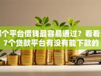 哪个平台借钱最容易通过？看看这7个贷款平台有没有能下款的