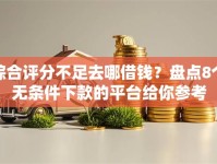 综合评分不足去哪借钱？盘点8个无条件下款的平台给你参考