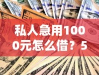 私人急用1000元怎么借？5个安全小额贷款渠道实测解析