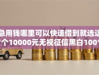 急用钱哪里可以快速借到就选这7个10000元无视征信黑白100%秒下网贷平台
